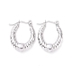 304 Stainless Steel Hoop Earrings for Women(EJEW-F287-08P)-1