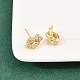 knot Brass Micro Pave Cubic Zirconia Stud Earrings(EJEW-C174-01G-06)-2