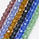 Eco-Friendly Faceted Glass Round Bead Strands(EGLA-J042-8mm-M01)-1