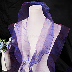 10 Yards Lucency Polyester Pleated Lace Trim, Ruffled Lace Ribbon for Garment Accessories, Indigo, 4-3/4~4-7/8 inch(120~125mm)
(OCOR-GF0004-74I)