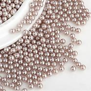 Imitation Pearl Acrylic Beads, No Hole, Round, Tan, 3mm, about 10000pcs/bag(OACR-S011-3mm-Z49)