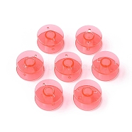 Plastic Sewing Thread Bobbins Holders, for Sewing Tools, Tomato, 20x11mm, Hole: 6mm, 10pcs/bag(TOOL-WH0021-14D)