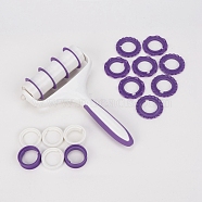 Plastic Fondant Cutter Set,  Cake Decorating Supplies, For Fondant Strip Ribbon Wheel Cutter, Purple, Packing Box: 26.4x17.4x5.4cm(DIY-E034-02A)