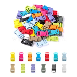 52 Sets 13 Colors PP Plastic Side Release Buckles, Survival Bracelet Clasps, Mixed Color, 65x32x12mm, Hole: 4x25mm, 4 sets/color(KY-LS0001-22)