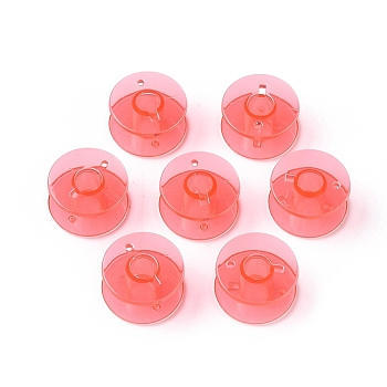 Plastic Sewing Thread Bobbins Holders, for Sewing Tools, Tomato, 20x11mm, Hole: 6mm, 10pcs/bag