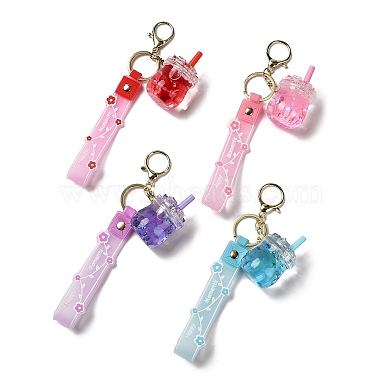 Mixed Color Drink Alloy+Acrylic Keychain