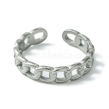 Non-Tarnish 304 Stainless Steel Open Cuff Ring(RJEW-L110-040P)-2