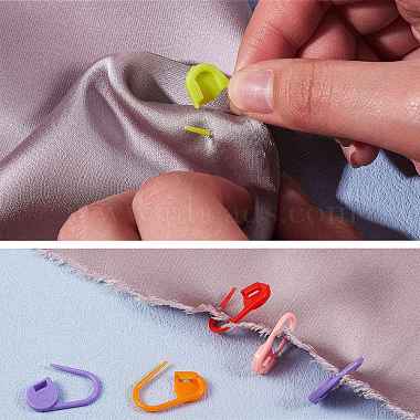 200Pcs 10 Colors Eco-Friendly ABS Plastic Knitting Crochet Locking Stitch Markers Holder(KY-SZ0001-28)-7