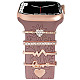 5pcs 5 breloques de bracelet de montre en alliage rectangulaire de style serties de strass en cristal(PW-WG74689-04)-1