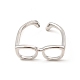 monture de lunettes en laiton anneau de manchette ouvert pour les femmes(X-RJEW-F140-140P)-1
