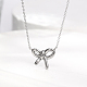 Stainless Steel Bowknot Pendant Necklaces for Women(LX5472-2)-1