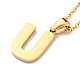 Ion Plating(IP) Initial Letter 304 Stainless Steel Pendant Necklaces(NJEW-M199-01G-U)-2