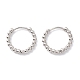 Rack Plating Brass Beaded Huggie Hoop Earrings for Women(KK-D069-09P-RS)-1