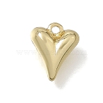 Brass Charms, Heart Charms, Cadmium Free & Lead Free, Rack Plating, Long-Lasting Plated, Real 18K Gold Plated, 10x8x4mm, Hole: 1mm(KK-CBAEEA8-12C-G)