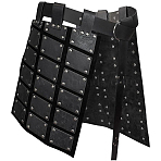 PU Leather Medieval Thigh Armor, Retro Double Sides Waist Armor with Belt, Mercenary & Knights Skirt Armor, Black, 425x250x8mm(AJEW-WH20009-33)
