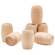 Unfinished Wooden Mini Toy, for Children Painting, Barrel, 2.75x4.1cm(WOOD-WH0132-01A)