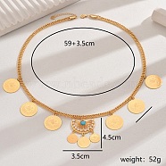 Iron Double Layer Chain Pendant Necklace for Women(NW2359-1)