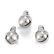 316 Surgical Stainless Steel Charms, Bell, Stainless Steel Color, 8x5x5mm, Hole: 1.2mm(STAS-C026-28A-P)