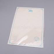 Letter Paper, with Pattern, Rectangle, White, 26x18.6cm, 8pcs/bag(DIY-WH0204-59B)