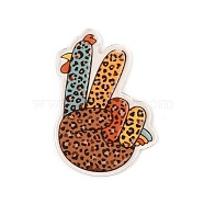 Thanksgiving Day Printed Acrylic Pendants, Turkey, Peru, 44.5x37x2mm, Hole: 1.6mm(OACR-G043-02B)