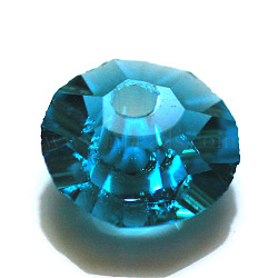 Imitation Austrian Crystal Beads, Grade AAA, Faceted, Flat Round, Dodger Blue, 8x4mm, Hole: 0.9~1mm(SWAR-F061-4x8mm-25)