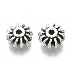Tibetan Style Alloy Beads, Cadmium Free & Lead Free, Paddle, Antique Silver, 12.5x6mm, Hole: 2.5mm, about 475pcs/1000g(TIBE-S320-102AS-LF)
