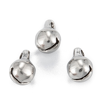 316 Surgical Stainless Steel Charms, Bell, Stainless Steel Color, 8x5x5mm, Hole: 1.2mm