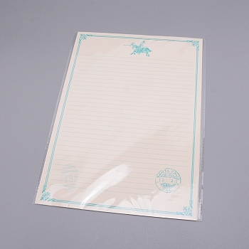 Letter Paper, with Pattern, Rectangle, White, 26x18.6cm, 8pcs/bag