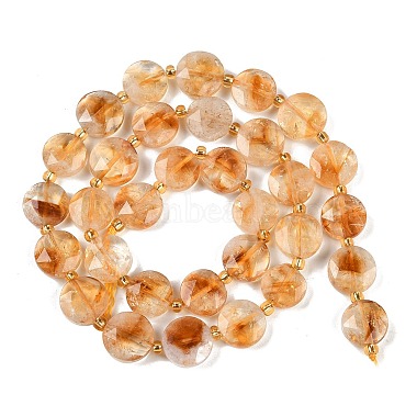 perles de quartz jaune naturel(G-C116-A58-01)-3