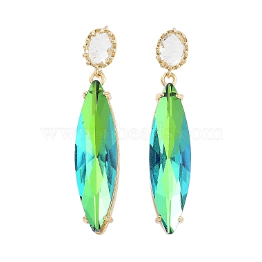 boucles d'oreilles pendantes en laiton doré clair(EJEW-Q800-42KCG)-2