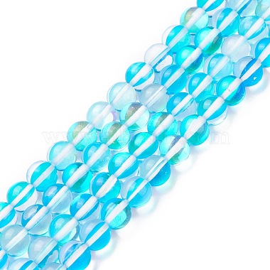 Synthetic Moonstone Beads Strands(G-R375-8mm-B04)-2
