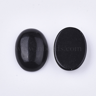 Cabochons noir obsidienne naturelles(G-S349-25A-02)-2