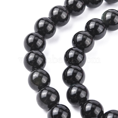 Natürlichen Obsidian Perle Stränge(G-R173-8mm-02)-2