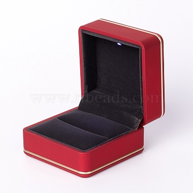 Square Plastic Jewelry Ring Boxes(OBOX-F005-03C)-2