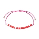 bracelet à maillons en graines de verre(BJEW-JB08894-05)-1