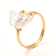 Butterfly Glass Cuff Rings for Teen Girl Women(RJEW-JR00397)-1