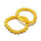 Natural Yellow Jade Bead Stretch Bracelets(X-BJEW-K212-A-038)-1