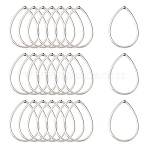 Tibetan Style Alloy Pendants, teardrop, Lead Free and Cadmium Free, Antique Silver, 44.5x30.5mm, Hole: 1mm(LF8327Y)