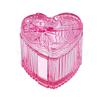 Glass Dappen Dish with Lid, Mini Cup Liquid Holder, Nail Art Manicure Accessories Container, Heart, 7x7.3x6.7cm(MRMJ-WH0089-44B)