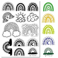 Custom PVC Plastic Clear Stamps, for DIY Scrapbooking, Photo Album Decorative, Cards Making, Stamp Sheets, Film Frame, Rainbow, 160x110x3mm(DIY-WH0439-0076)