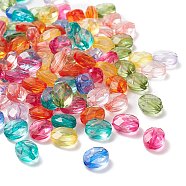 Transparent Acrylic Beads, Oval, Mixed Color, 10x8x5.5mm, Hole: 1.5mm(X-TACR-S154-18A)