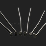 Jewelry Tools and Equipment Decorative Stainless Steel Flat Head Pins, Stainless Steel Color, 40x0.6mm, 22 Gauge, Head: 1mm(X-STAS-E023-0.6x40mm)