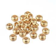 201 Stainless Steel Spacer Beads, Rondelle, Golden, 5x2mm, Hole: 3mm(STAS-K200-07G-B)
