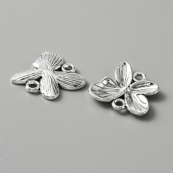 Alloy Links Connectors, Flower, Antique Silver, 19x19.5x2.5mm, Hole: 2mm(FIND-CJC0012-051)