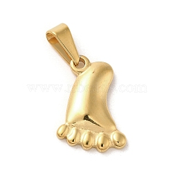 PVD Vacuum Plating 304 Stainless Steel Pendants, Footprint Charm, Golden, 18.5x14x3mm, Hole: 3x7.5mm(STAS-B053-28G)