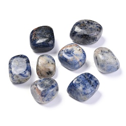 Natural Sodalite Beads, Healing Stones, for Energy Balancing Meditation Therapy, No Hole, Nuggets, Tumbled Stone, Vase Filler Gems, 22~30x19~26x18~22mm, about 60pcs/1000g(G-M368-05A)