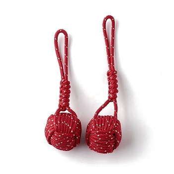 Polyester Ball Pendant Decoration, Red, 110x28x27mm
