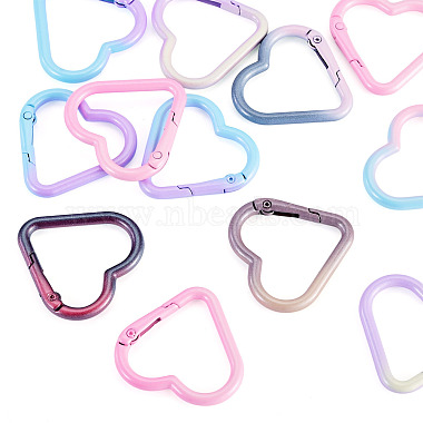12Pcs Spray Paint Alloy Spring Gate Rings(FIND-TA0010-91)-3