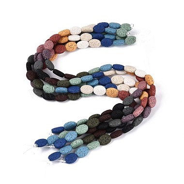 brins de perles de pierre de lave naturelle(G-N257-18A-01)-1