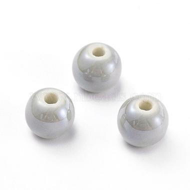 14mm DarkGray Round Porcelain Beads
